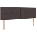 Cabecero tufted de botones marrón oscuro de 160 cm en tela