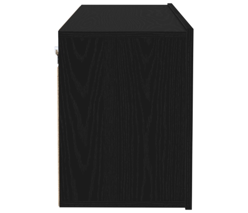 Gabinete de pared para TV  Negro Roble 100x30x41 cm Madera engineered