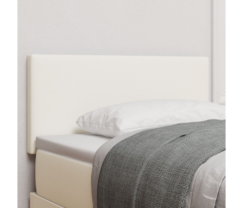 Cabecero de diseño liso crema 90 cm tejido de corduroy