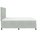 Cama Box Spring  con colchón Gris Claro Super King Terciopelo
