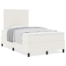 Cama con Base de Resorte  con Colchón Crema 120x200 cm Tela de Pana