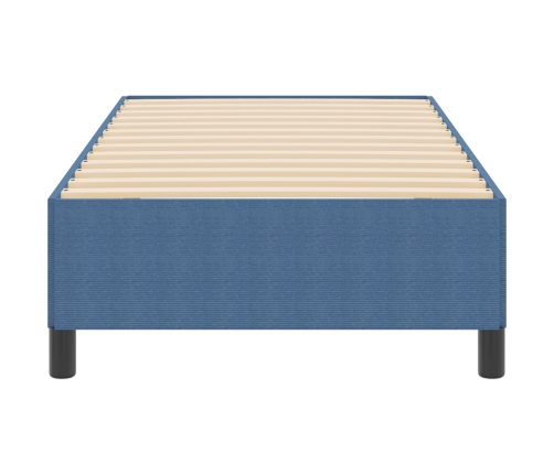 Cama Azul 90x200 cm Tejido de Corduroy