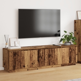 mueble de TV  con LED madera vieja 180x38x49 cm madera elaborada