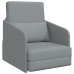 Sofá cama  2 en 1 gris claro 65x80x83 cm tela