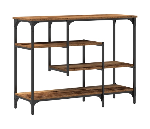 Mesa Consola de madera antigua 100x35x75 cm de madera aglomerada y acero
