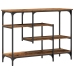 Mesa Consola de madera antigua 100x35x75 cm de madera aglomerada y acero