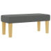 Cama con Sommier y Banco Gris Oscuro 100x200 cm Tela