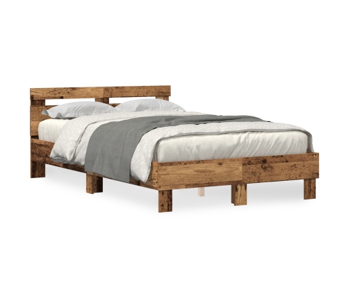 Armazón de Cama de Madera Elaborada Madera Vieja Madera