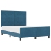 Estructura de Cama  Azul Oscuro 140x190 cm Terciopelo