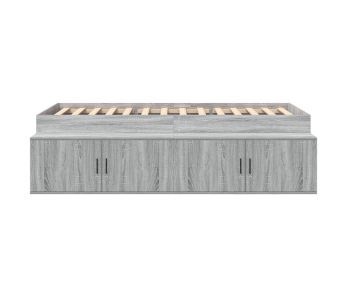 Estructura de Cama de Almacenamiento  Gris Sonoma 90 x 200 cm