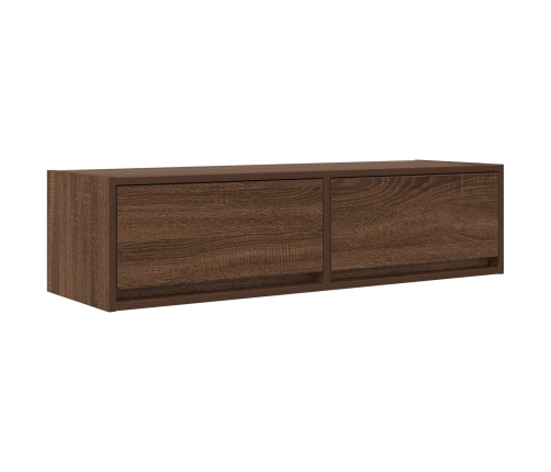 Aparador de TV  Marrón Roble 100x31x25,5 cm Madera elaborada