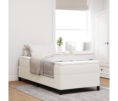 Estructura de Cama Crema 90x200 cm Tela de Pana