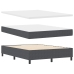 Cama Box Spring con Colchón Gris Oscuro 160x200 cm Tejido de corduroy