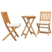Set de Bistro de Jardín de 3 Piezas  en Madera Sólida de Acacia