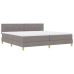 Cama Box Spring  con Colchón Taupe 200x200 cm Tela