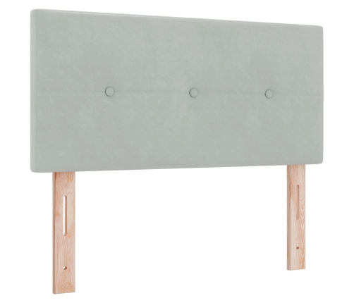 Cabecero  capitoné gris claro 100 cm terciopelo