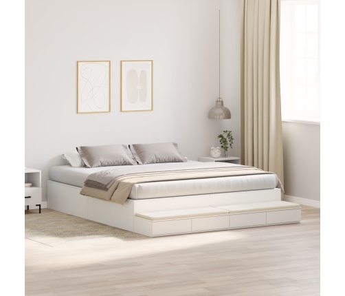 Marco de cama Blanco Madera de calidad 180 x 200 x 31.5 cm