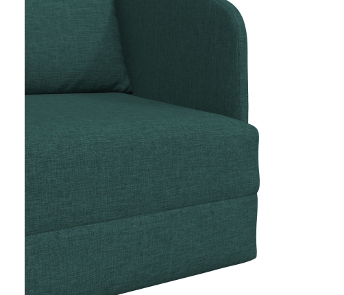 Sofá Cama de Suelo  2-en-1 Verde Oscuro 65x80x83 cm Tela