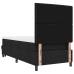 Cama con somier y colchón negro 100x200 cm tela