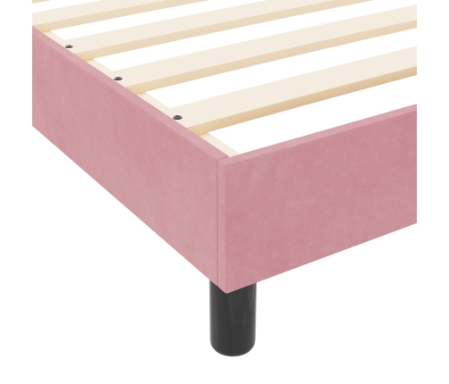 Estructura de Cama de Terciopelo Rosa  120x200 cm