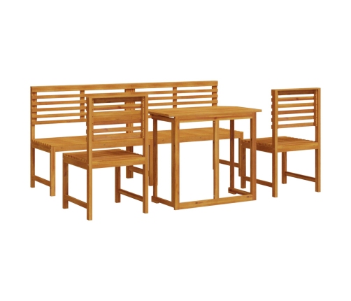 Conjunto de Comedor de Jardín de 5 Piezas  de Madera Sólida de Acacia