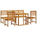 Conjunto de Comedor de Jardín de 5 Piezas  de Madera Sólida de Acacia