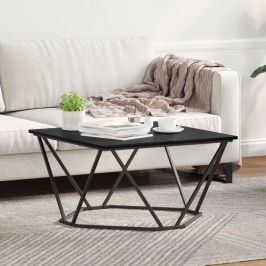Roble negro Metal Mediana Chic Mesa de café Rectangular