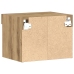Armario de pared  con luces LED Roble Artesanal 40x30x30 cm