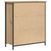 Aparador  de Roble Artesanal 70x30x80 cm de Madera Ingenierizada y Acero