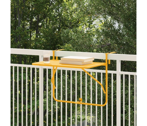 Mesa Colgante Plegable Amarilla de Acero  60x40 cm