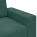Set de Sofá de 3 Piezas con Cojines en Terciopelo Verde Oscuro