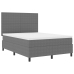 Cama con Somier  con Colchón y Luz LED Gris 140x200 cm Tejido de Corduroy