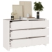 Comoda  ""DRAMMEN"" Blanca 111x43x73,5 cm de Madera Sólida de Pino