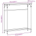 Mesa Consola  Artisan Roble 75x19,5x75 cm Madera Contrachapada y Acero