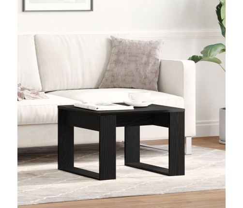 Mesa lateral  Negra Roble 50x50x35 cm Madera