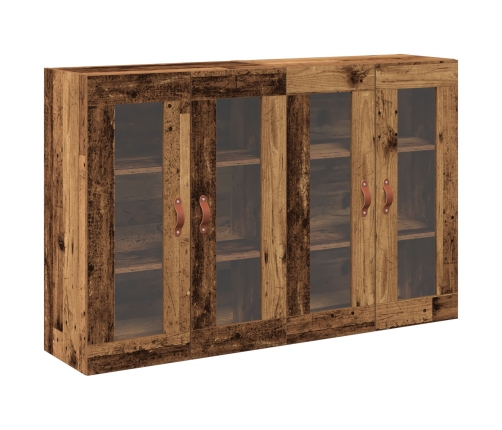 Gabinetes Montados en la Pared 2 pcs Madera Vieja 69.5x34x90 cm Madera Ingienerizada