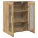 Armario de pared con puertas de vidrio en roble artesano 69,5x34x90 cm