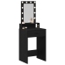 Mesa de tocador  con luces LED en color roble negro 50x41x140 cm