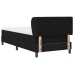 Cama Box Spring de  con Colchón Negro 100x200 cm de Tela
