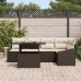Conjunto de Sofás de Jardín  6 piezas Marrón, Ratán