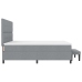 Cama con Muelles, Colchón y Banco Gris Claro 200x200 cm Tela