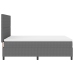 Cama Box Spring  con Colchón Gris Claro 160x200 cm Tela de Corduroy