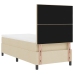 Cama con Somier con Colchón Crema 90x200 cm Tela