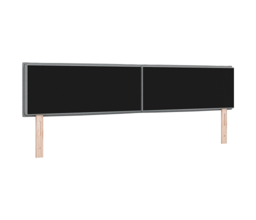 Cabecero  Diseño de Líneas Gris Claro 200 cm Tela
