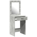 Mesa de maquillaje  con luces LED en gris concreto, 50x41x135 cm