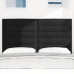 Cabecero  Diseño de Líneas Negro 140 cm Tela