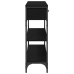 Mesa de Consola  Negro Roble 100x25x75 cm Madera Ingenierizada y Acero