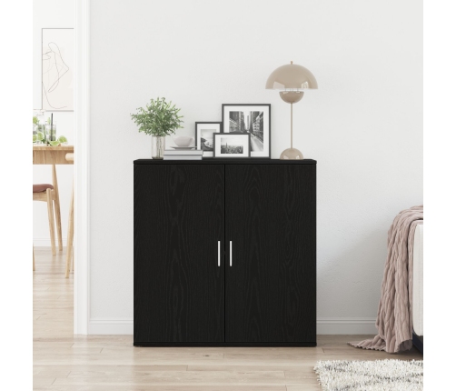 Bufé Roble Negro 79x38x80 cm Madera Sólida