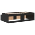 Estructura de Cama con Almacenamiento  Roble Negro 90x190 cm