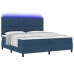 Cama con sommier  con colchón y LED azul 200x200 cm de tela